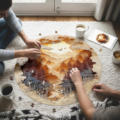 1000 Piece Puzzle for Adults - 3D Cave Forest Jigsaw Puzzles Paper-Cutting Art - Brain Teaser Adult Puzzles -Impossible Hard Difficult Challenging Puzzle- Christmas Birthday Gifts for Women/Men
