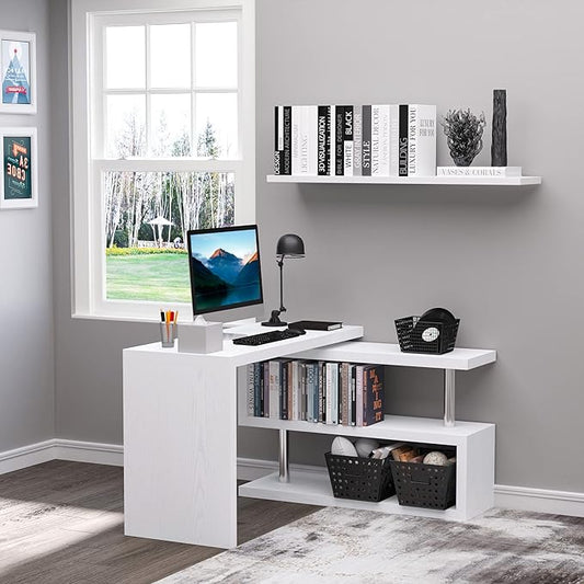 NicBex Kimberly-DW-00212-LWJ Home Office Desks, 47.25"x45"x30", White