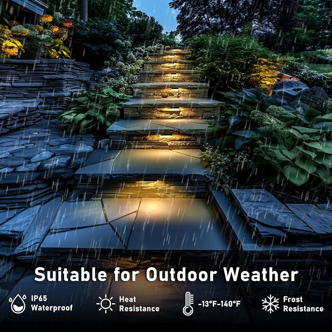 Teekuv 10 Pack 4 Inch Retaining Wall Lights, 3W LED Hardscape Lighting IP65 Waterproof Paver Lights, 12V AC/DC Low Voltage Outdoor Soft White 2700K Landscape Lighting for Patio Pathway Wall Stairs