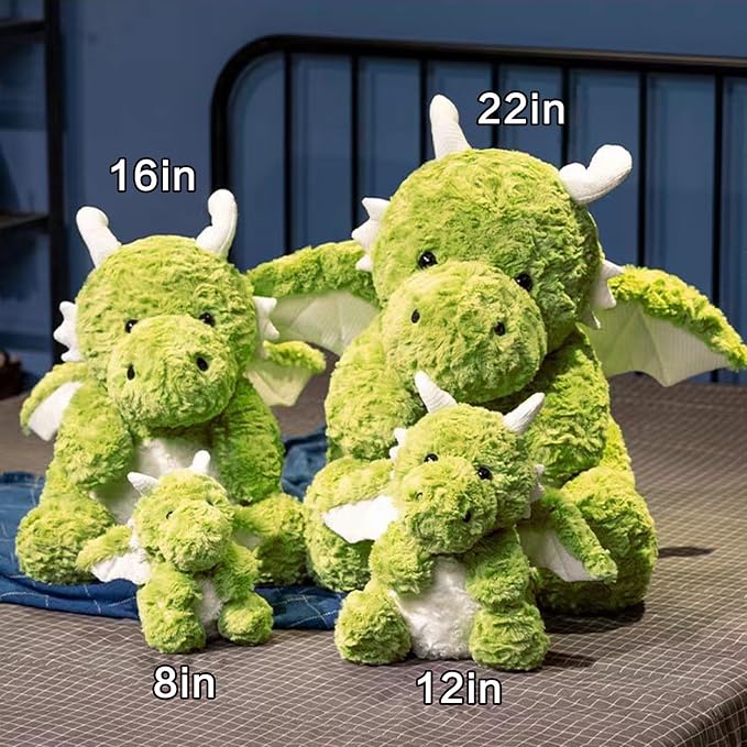 SUSULF Little Flying Dragon - Cute Stuffed Animal Plush Toy - Adorable Soft Dragons Toy Plushies and Gifts - Perfect Present for Kids (Green,16.53in/42cm)