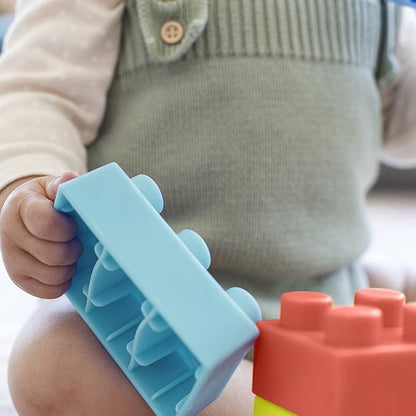 Infantino Super Soft Building Blocks, Easy-to-Hold for Babies & Toddlers, BPA-Free, Multi-Colored, 12-Piece Set
