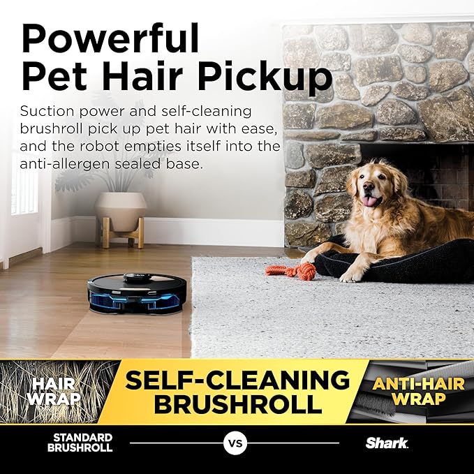 Shark Matrix Plus 2-in-1 Robot Vacuum & Mop, Black/Mocha Silver, AV2630WA | Sonic Mopping, Matrix Clean, CleanEdge, HEPA 45-Day Self-Empty Base, 360° LiDAR Mapping, Self-Cleaning Brushroll, Wi-Fi