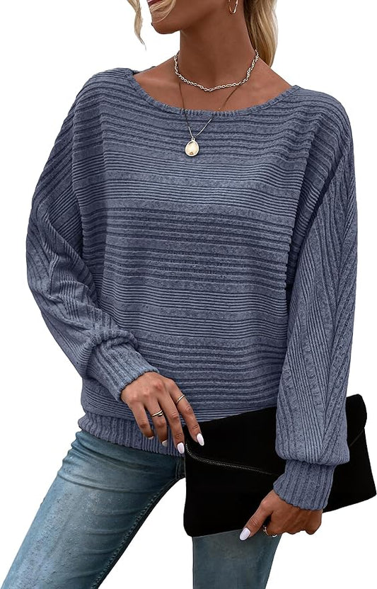 Womens Long Sleeve Shirts Crewneck Tunic Tops Pullover Sweaters Business Casual Blouses Fall Fashion 2026