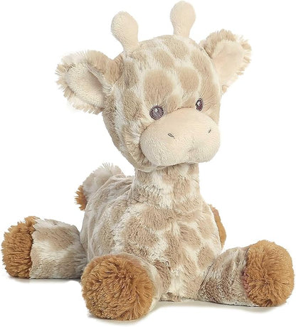 Aurora® Snuggly Loppy Giraffe™ Baby Stuffed Animal - Comforting Companion - Imaginative Play - Brown 8 Inches | Soft giraffe baby stuffed animal with gentle rattle, floppy legs, embroidered details, and cuddly 8 in size for play
