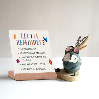 TIKTREE TIKTREE Inspirational Gifts For Women, Cheer Up Gifts for Women, Gifts for College Girls, Positive Home Office Sign With Wooden Stand for Home Office Desk Decorative Signs Plaques