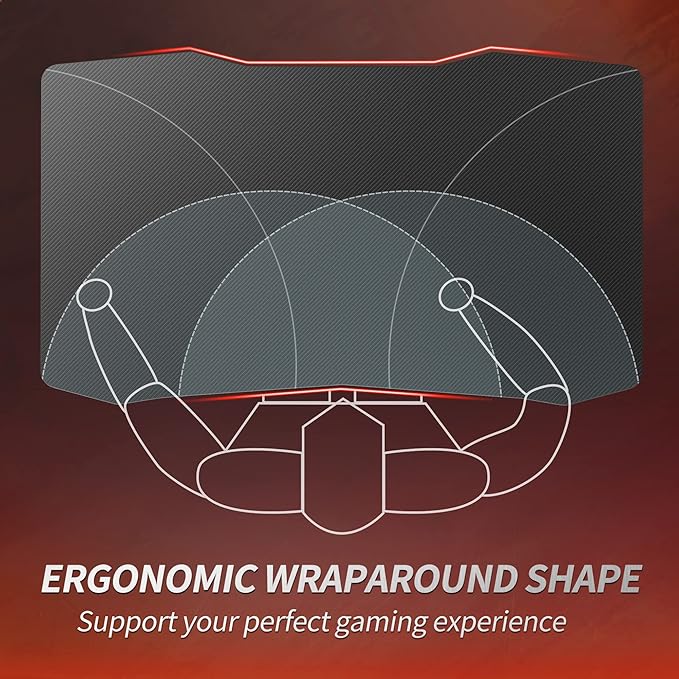 CubiCubi Simple Gaming Desk Z Shaped 55 inch Gamer Workstation, Home Computer Carbon Fiber Surface Gaming Desk PC Table with Headphone Hook