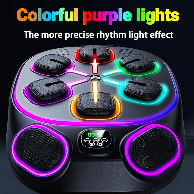 OurStarry Smart Music Boxing Machine for Adults and Kids, Wall Mounted Punching Trainer with Boxing Gloves, LED Electronic Target, 9 Modes and 9 Speeds, Home Gym Workout Equipment