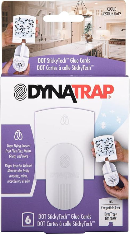 DynaTrap 23005-0612 DOT StickyTech Replacement Indoor Flying Insect Trap Glue Cards - 6 Count (Pack of 12)