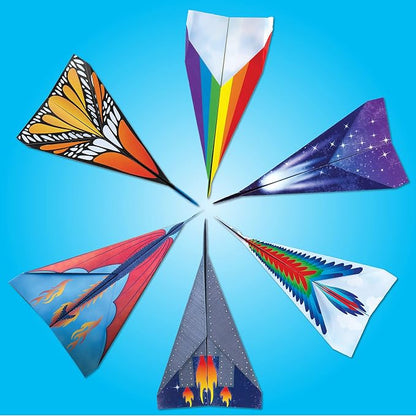 Creativity for Kids Stunt Squadron Fold & Launch Paper Airplanes: Create 80 Paper Airplanes, STEM Science Kit for Kids, Airplane Craft Kit for Kids, Gifts and Toys for Boys (Ages 6+)