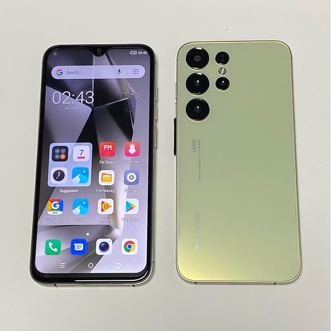 Unlock Phone, 4G Network Android Phone, 6.3-inch Screen, 2GB RAM+16GB ROM/TF 128GB, Dual SIM Cards, Dual Cameras, Suitable for Novice Users (89yellow)