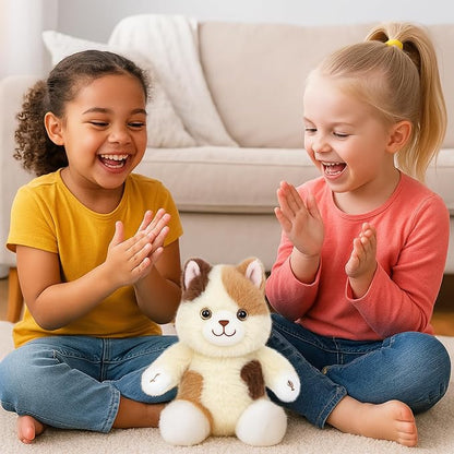 Talking Cat Repeat What You Say Musical Stuffed Animal Shaking Singing Plush Toy Electric Interactive Animated Kitten Plushies Gifts for Kids Girls Boys