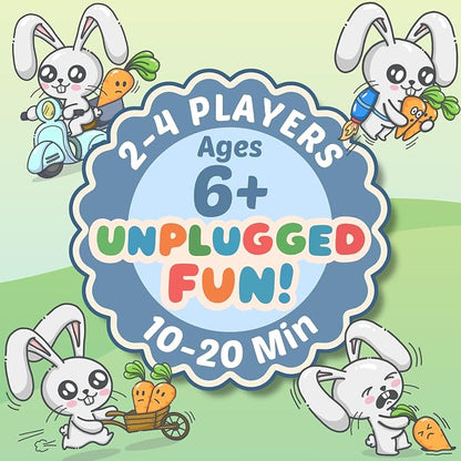 KAWAII LAB GAMES Carrot Boom Family Card Game for Kids, Teens & Adults | Quick & Easy Game Night Fun | Pure Luck, No Strategy | Ages 6+ | 2-4 Players | 10-15 Min