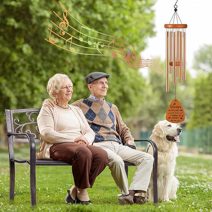 Grandpa Wind Chime for Outside: Grandpa Gifts, Metal Wind Chimes, Thoughtful Birthday Father's Day Christmas Thank You Gift for Grandfather, Home Garden Patio Yard Decor