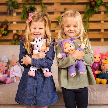 Goldberger Baby's First 12" Smartie Pants Doll with Raspberry White T-Shirt - Includes "Baby Talk" Sound Module with Surprise Raspberry Ending