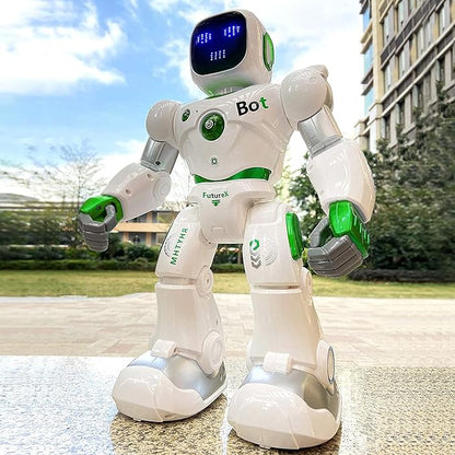 Ruko 1088 Large Robot Toys for Kids, STEM Programmable Remote Control Robot, Electronics Educational Birthday Gifts for Boys & Girls 4 5 6 7 8 9 Year Old, Green
