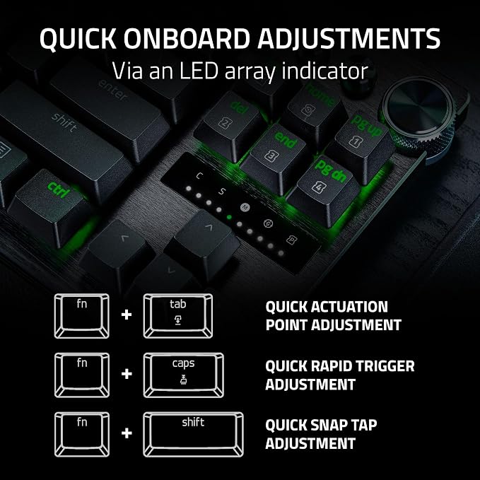 Razer Huntsman V3 Pro TKL Esports Gaming Keyboard, Black | Analog Optical Switches, Snap Tap, Rapid Trigger, Adjustable Actuation, Media Keys & Dial, Doubleshot PBT Keycaps, Wrist Rest