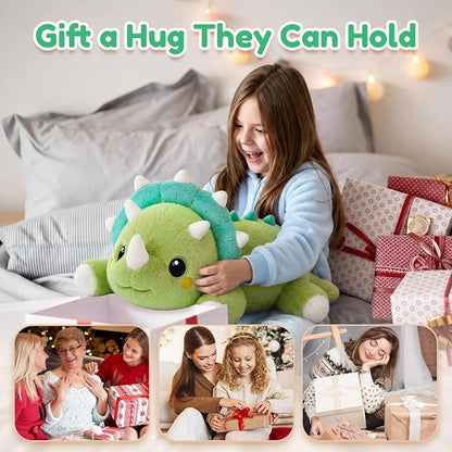 Triceratops Dinosaur Weighted Stuffed Animal Plush Toy(10.6 Inch, 0.7 Lbs)