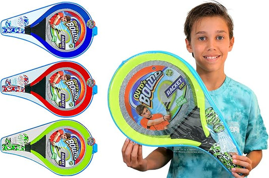 Badminton Set with 2 Rackets, Beach Ball and Birdie - Assorted Colors - Light Paddle Ball Tennis Racket Outdoor Games Beach Toy Set 5135