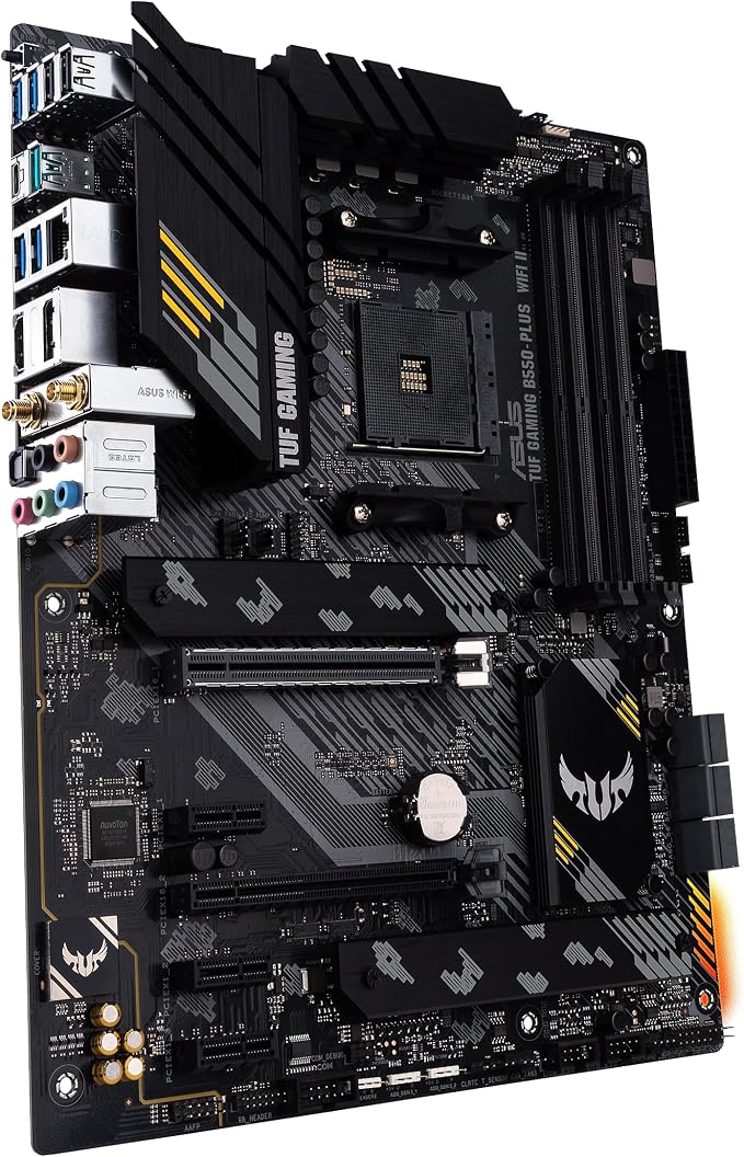 ASUS TUF Gaming B550-PLUS WiFi II AMD AM4 (3rd Gen Ryzen™) ATX Gaming Motherboard (PCIe 4.0, WiFi 6, 2.5Gb LAN, BIOS Flashback, USB 3.2 Gen 2, Addressable Gen 2 RGB Header and Aura Sync)