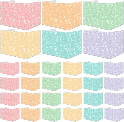 30 Pack Desk Dividers for Students Pastel Space Privacy Folder for Students Waterproof Study Carrel Dividers Testing Divider Privacy Classroom Shield Folder Boards for Classroom Teacher Supplies