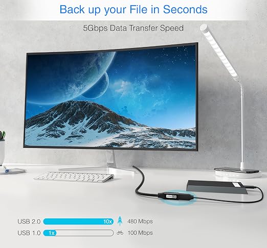 BlueRigger 2.0 Active USB Extension Cable 32FT (USB Extender Cord, 480 Mbps, Male to Female) Long USB Extension Cord for Webcam, VR Headset, Printer, Hard Drive, Keyboard, Mouse