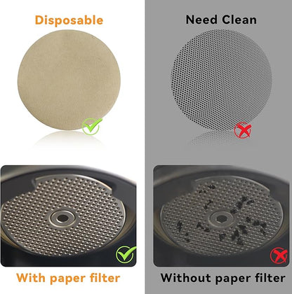 1000 Pcs Round Espresso Filter Paper for 58mm Puck Screen, 58mm Portafilter | Unbleached Disposable Coffee Filter Paper, Tear-Resistant, Convenient Accessibility, Less Residue Buildup, Daily Affordable