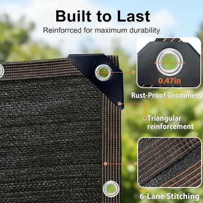 90% Shade Cloth, Chicken Coop Shade Cover, Sturdy Sunblock Mesh Tarp with Grommets for Patio Plants Greenhouse Kennel Porch Pergola Sun Protection Neting Cover, 10 x 12 FT