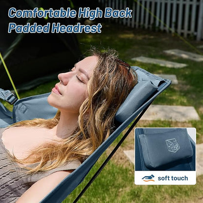 TIMBER RIDGE Hammock Camping Chair with Adjustable Backrest, Heavy Duty Folding Hammock Chair Supports 300lbs, Portable Hammock Chair for Camping, Travelling and Patio, Blue