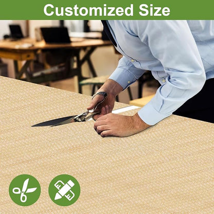 Shade&Beyond 12' W × 20' L Pergola Shade Cover Wheat Pergola Cover Canopy Replacement Shade Cloth for Garden, Patio, Deck, Porch with Grommets and Rods(Make Custom Size)