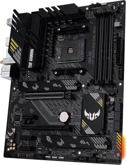 ASUS TUF Gaming B550-PLUS WiFi II AMD AM4 (3rd Gen Ryzen™) ATX Gaming Motherboard (PCIe 4.0, WiFi 6, 2.5Gb LAN, BIOS Flashback, USB 3.2 Gen 2, Addressable Gen 2 RGB Header and Aura Sync)