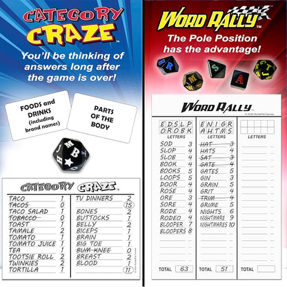 2-Pack – Category Craze and Word Rally Fast-paced, Family-Friendly Word-Fun Games!