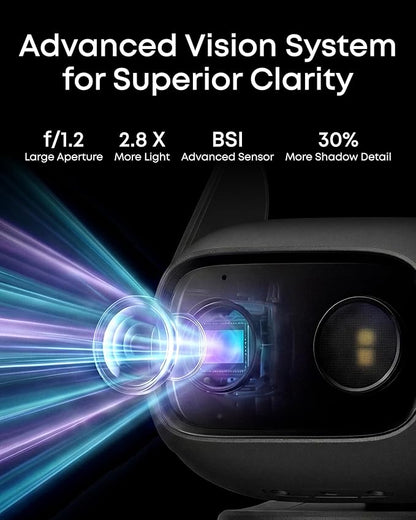 eufy Security Indoor/Outdoor Camera C31(2-Pack), P66, Spotlight-Free Color Night Vision, 360° Coverage View, AutoTracking,Human/Vehicle/Pet/Cry Detection, 24/7 Recording, Black (No Subscription)