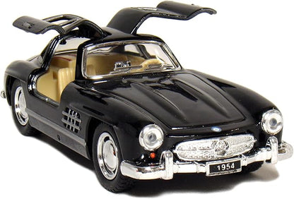 KiNSMART - 1954 Mercedes-Benz 300 SL Coupe Black 5" 1:36 Scale Die Cast Metal Model Classic Super Car Toy