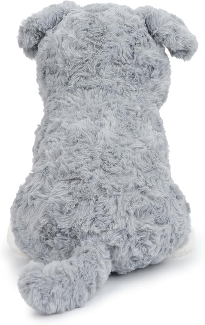 WEIGEDU Schnauzer Stuffed Animal Plush Dog Toy, 10.6 Inch, Grey | Soft Puppy Plushie, Huggable Sitting, Realistic, Cuddle Toy Gift