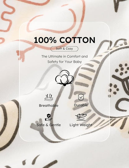 Yoofoss Baby Pajamas 100% Organic Cotton Baby Sleepers for Newborn 0-3 3-6 6-9 Months Boys Girl Clothes 3pcs Footed PJs