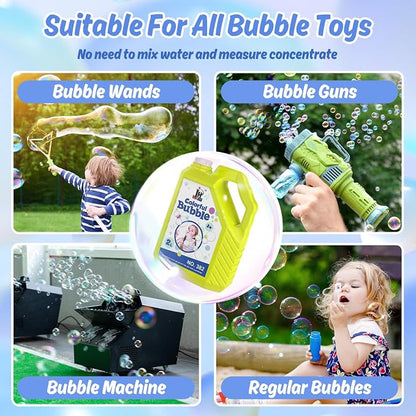 EagleStone Bubble Solution Refill 67 oz, Non-Toxic Pre-Mix Bubble Refill Solution, No Mixing or Measuring Required, Bubbles for Kids, Bulk Bubble Solution, Perfect for Bubble Guns, Machines, and Wands