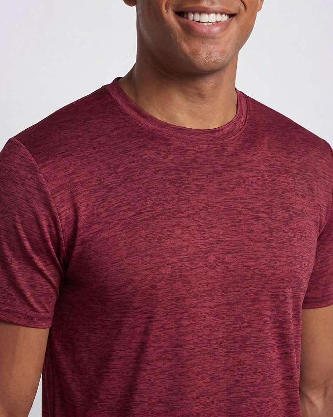 5 Pack Men's Dry Fit Short Sleeve T-Shirt Gym Workout Athletic Running Tee | Cooling, Moisture-Wicking, Crew Neck, Quick-Dry, Breathable, Active, Exercise, Fitness, Basketball, Cycling, Hiking, Tennis