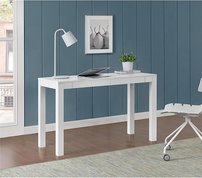 Parsons Xl Desk with 2 Drawers, White