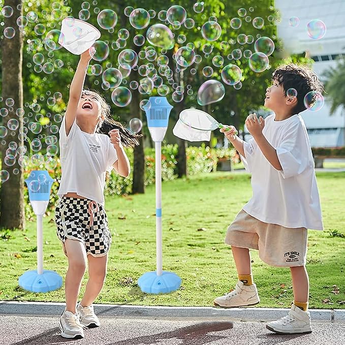 AIERSA Bubble Machine Automatic,Height 47 Inches Vertical Bubble Machine for Parties, Outdoor Battery Bubble Maker with Lights,Bubble Blower Machine for Wedding Kids Toddlers Birthday Party