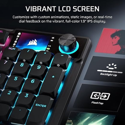 Corsair Vanguard AIR 99 Wireless Low-Profile Optical-Mechanical RGB Gaming Keyboard – QWERTY US, 99% Layout, OPX Switches, 8000Hz Hyper-Polling, Stream Deck Integration, Flashtap SOCD – Black