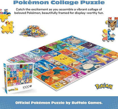 Buffalo Games - Pokemon - Frames - 1000 Piece Jigsaw Puzzle for Adults Challenging Puzzle Perfect for Game Nights - 1000 Piece Finished Size is 26.75 x 19.75, Large