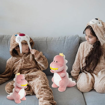 Big Dinosaur Plush Toy,15.7" Dino Stuffed Animal Stuffed Dinosaurs Cute Dino Plush Dino Stuffed Animals Soft Dinosaur Plushie for Boys Girls Kids Baby Pink