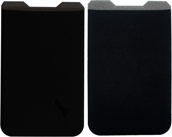 Phone Wallet - Adhesive Card Holder - Cell Phone Pouch - Stick on Lycra Pocket by Gecko - Carry Credit Cards and Cash