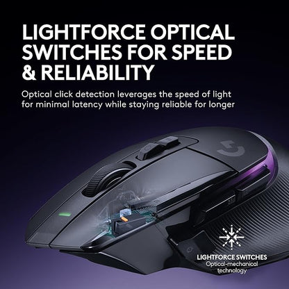 Logitech G502 X Plus Lightspeed Wireless Gaming Mouse + Powerplay 2 Wireless Charging Mouse Pad Bundle - Black