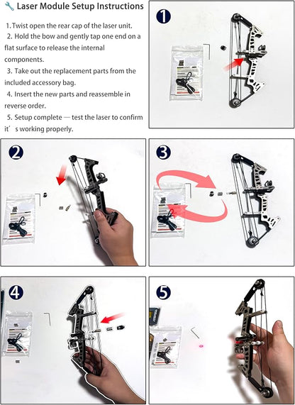 Archery Bow Set Left and Right Hand Compound Bow Hunting Bow Metal Material Catapult RH/LH for Practice Archery