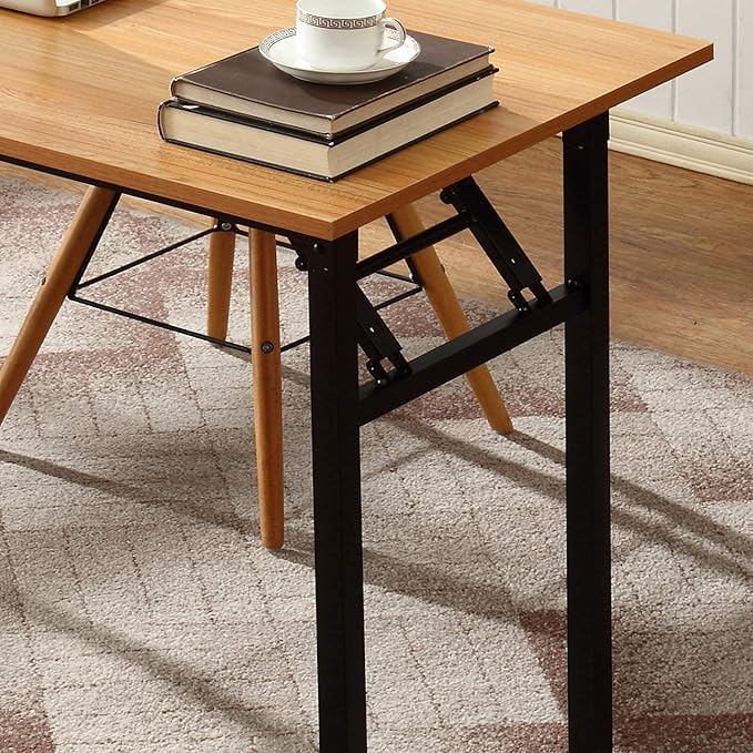 Computer Desk,47" Modern Simple Style Folding Tables,Home Office Writing Desk, Space Saving Foldable Table, No Install Needed