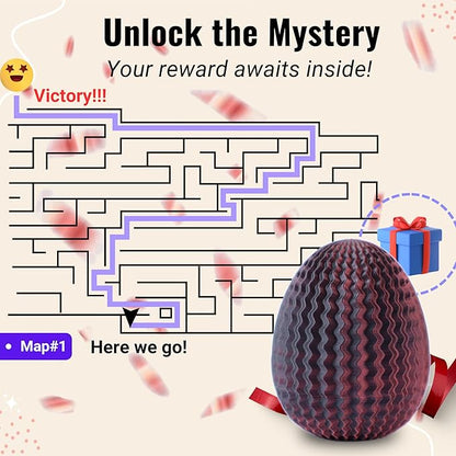 Maze Egg Money Puzzle Gift Box: Available in 4 Unique Internal Designs - Secret Cash Holder & Surprise Gift Container for Easter, Birthday, Wedding - Fun Brain Teaser Toy for Kids & Adults