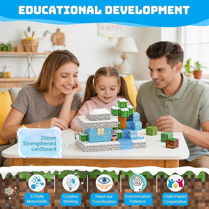110PCS Magnetic Building Blocks for Kids 3-8 | Super Strong Magnets, Frozen World STEM Educational Magnet Cubes, Non-Toxic Sensory Play, for Boys & Girls