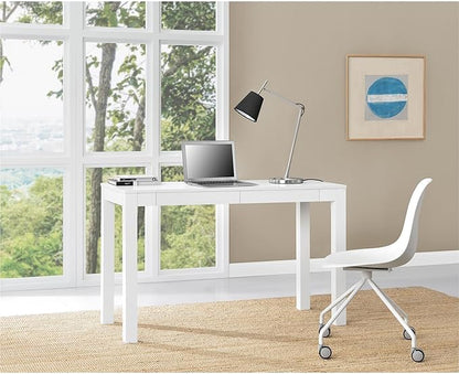 Parsons Xl Desk with 2 Drawers, White