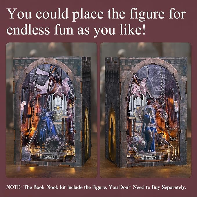 MiniCity Book Nook Kit - DIY Miniature House Dollhouse Kit for Adults and Teens, Booknook Tiny House Bookshelf, Gifts for Family (Throne of Skulls)
